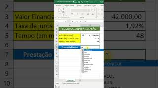 Como Calcular Prestação de Financiamento no Excel [upl. by Hearn]