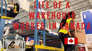 MY SECOND WAREHOUSE JOB OVERNIGHT SHIFT  warehouse job international student AM sorter 🇨🇦 [upl. by Nicoline]