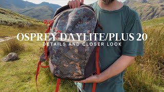 Osprey DaylitePlus daypack Bag 360 and a loser look at the features and details [upl. by Yreffej]