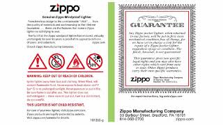 ZIPPO Instructions How To Use Manual [upl. by Nollahp]