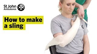 How to Make A Sling  First Aid Training  St John Ambulance [upl. by Nnaira30]