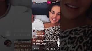 Jovana Ljubisavljevic i Stefan Karic IG livestream 19072021 [upl. by Teillo]