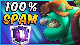 LOWEST SKILL DECK just REACHED RANK 1 IN CLASH ROYALE 🏆 [upl. by Marjana]