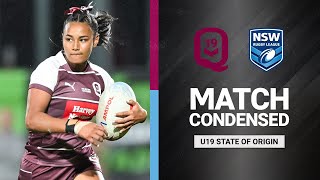 U19s Origin 2023  QLD Maroons v NSW Blues  Match Condensed  NRLW [upl. by Llednol]