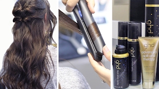 How To Curl Your Hair With A Straightener  ghd platinum [upl. by Nema]