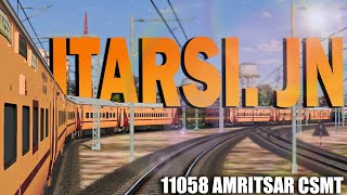 11058 Amritsar CSMT  Arriving Itarsi Junction at its Schedule Time  INDIAN RAILWAYS  MSTS  2023 [upl. by Wilson567]