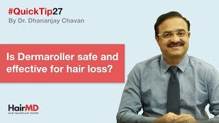 Is Dermaroller safe and effective for hair loss  HairMDTips 27  HairMD Pune  In HINDI [upl. by Ogu]