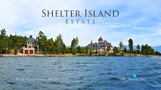 Shelter Island Estate  Flathead Lake Rollins Montana USA 🇺🇸  Panoramic Views  Luxury Home [upl. by Sherrill]