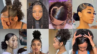 💖Natural Curly hairstyles protective hairstyles compilation✨ [upl. by Yate]