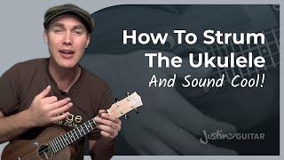 How To Strum the Ukulele  The Shuffle Rhythm [upl. by Tippets830]