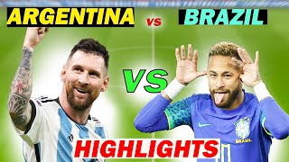 Argentina vs Brazil  World Cup Qualification 2026  Gameplay Highlights [upl. by Helsell]