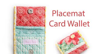 How to make a Card Wallet from a Placemat [upl. by Maker]