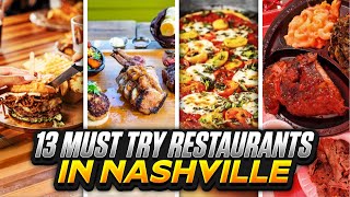 Nashville Food The 13 Best Restaurants You Cant Miss  Best Nashville Restaurants Downtown [upl. by Avi552]