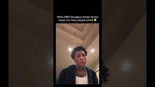 When NBA YoungBoy Ended His Live shorts funny rapper music explore foryou [upl. by Akemak274]