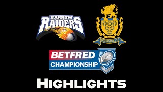 Barrow Raiders v Whitehaven RLFC Betfred Championship Round 24 Highlights [upl. by Hobie]