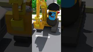 Excavator And Donuts 🍩  Fun Cartoons For Children 🧒 carcartoon cars cartoon shortsvideo [upl. by Airelav]