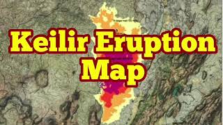 Future Keilir Volcanic Eruption Map Iceland Fagradalsfjall Geldingadalir Volcano [upl. by Dorice]