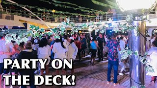 PARTY ON THE DECK  MSC Musica Cruise Travel Vlog  RegoDise [upl. by Enelym]