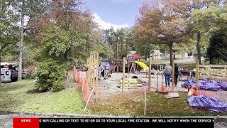 Discovery Center begins construction on Pirate Ship Playground [upl. by Nnayram]