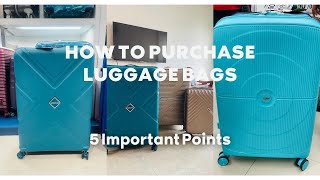 How To Purchase Luggage Bags For Study Abroad  5 Important Points  My Bags Review [upl. by Nabi892]