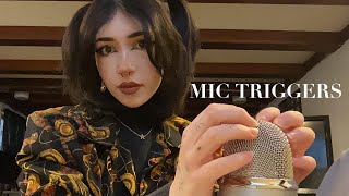 Mic Triggers ASMR  Mic Scratching Mic Rubbing Mic Tapping Whispering Rambling Hand Movements [upl. by Fesuoy]