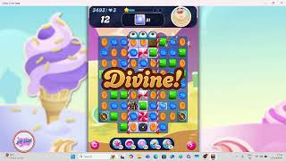 Candy Crush Saga Level 3493 NO BOOSTER [upl. by Norris208]