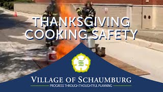 Schaumburg Fire Department  Thanksgiving Cooking Safety [upl. by Raf]