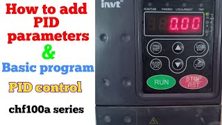 How to add PID parameters  invt pid parameter  PID control  invt basic program  invt [upl. by Shakti]