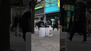 Bucket Drumming in Manchester bucketdrumming drummer manchester [upl. by Bremer760]