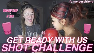 EACH MAKEUP STEP  ONE SHOT 😱 ft my BEST FRIEND  SHOT CHALLENGE [upl. by Gabbert106]