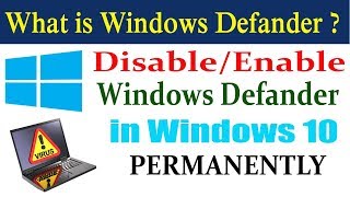 How to DisableEnable Windows Defender in Windows 10  turn off windows defender windows 10 2018 [upl. by Renwick]