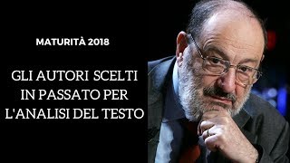 Prima prova maturità 2018 gli autori scelti per lanalisi del testo in passato [upl. by Ytisahc]