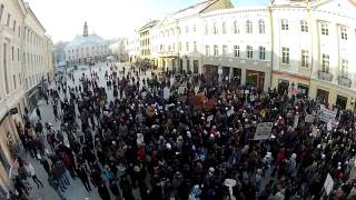 filming antiACTA protest in Tartu Estonia on 11th february 2012 [upl. by Liemaj]