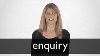 How to pronounce ENQUIRY in British English [upl. by Puritan]