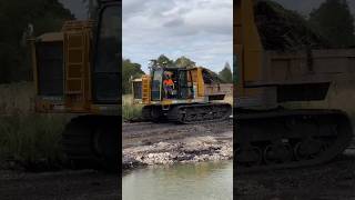 Morooka tracked dump trucks working on a new pond excavatio✨🚨 shorts [upl. by Bazil]