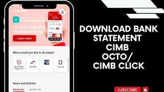 CARA MUDAH DOWNLOAD BANK STATEMENT CIMB OCTO [upl. by Ecertal]