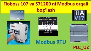 Floboss 107 va S71200 ni Modbus RTU orqali bog’lash emerson siemens [upl. by Guyon]