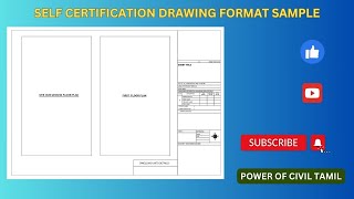 SELF CERTIFICATION DRAWING FORMAT FOR BUILDING PLANNING PERMISSIONPOWEROFCIVILTAMIL [upl. by Brufsky]