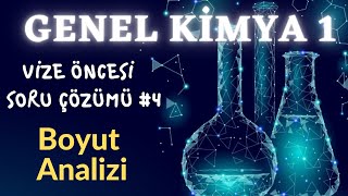 Genel Kimya 1 Vize Soruları Ve Çözümleri Genel Kimya 1 Birim Çevirme  Boyut Analizi Soru Çözümü [upl. by Mauve]