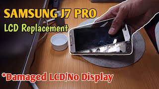 Samsung J7 pro disassembly and LCD replacement [upl. by Elle]