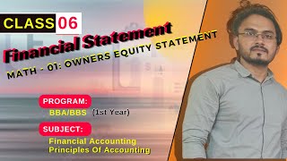 Financial Statements Class 6  Owners Equity Statement [upl. by Aronow]