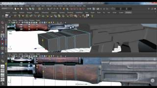 Autodesk Maya AK47 Modeling Tutorial Part 5 [upl. by Care]