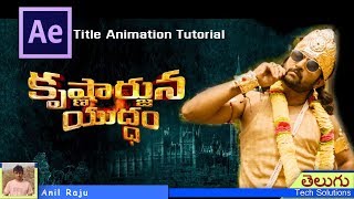 Krishnarjuna Yuddham title animation in after effects  Nani Movie  Telugu [upl. by Dyl45]