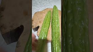 HOW I DO AMPALAYA😯 ALL SEEDS ARE GONE easy preparation asmr slicing ampalaya chunks shorts [upl. by Eelsnia]