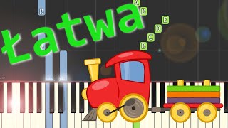 🎹 Jedzie pociąg z daleka  Piano Tutorial łatwa wersja 🎵 NUTY W OPISIE 🎼 [upl. by Uwkuhceki788]