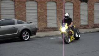 Suzuki GSXR rebuilt 1000 with 360 Tire Kit Peel Out [upl. by Aelahs]