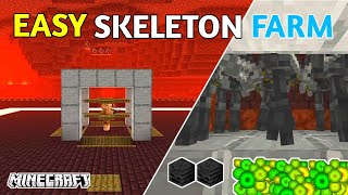 Easy Wither skeleton farm minecraft pe 120 wither skull farm minecraft mcpebedrockpc [upl. by Ellata]