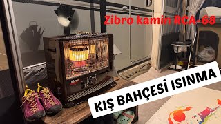 Zibro kamin soba karavan kış bahçesi ısıtma [upl. by Llorrac]