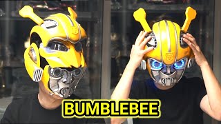 HasbroBumblebees voice control helmet with an open lid [upl. by Ellett145]