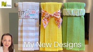 Hanging Tea Towels  My 3 NEW Easier Designs [upl. by Neenej]